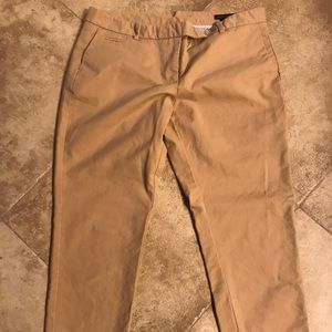 Khaki ankle crop pants